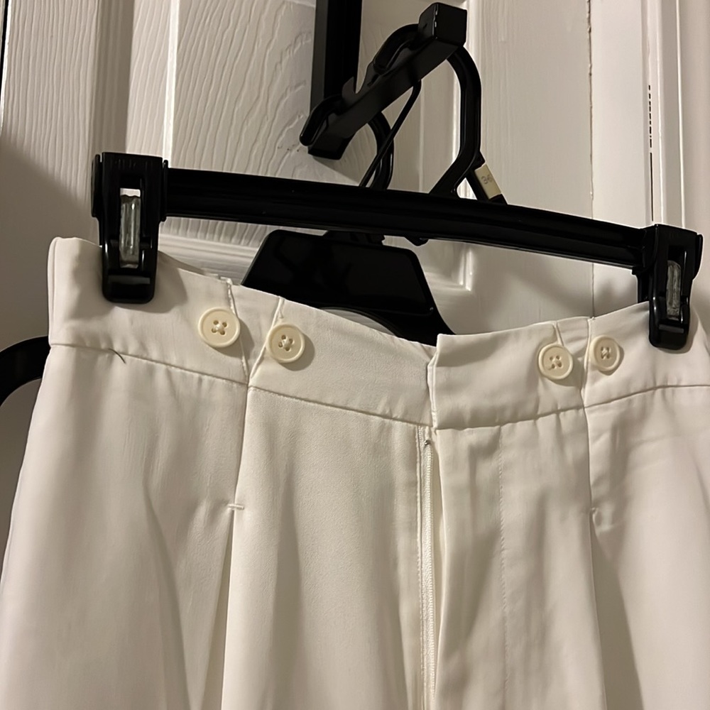 Petite Studio white wide leg pants - Picture 5 of 5